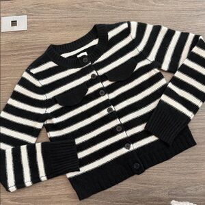 EUC Maeve Anthropologie 💯 Cashmere Ladies Cropped Sweater Cardigan Striped Small